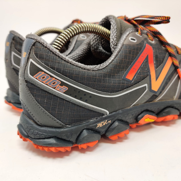 New Balance Minimus 1010v2 Trail Running Shoes Mens 9.5 D Gray Orange MT1010T2 - Picture 6 of 16